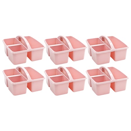 Teacher Created Resources Storage Caddy, Light Pink, Plastic, 6 PK TCR20448